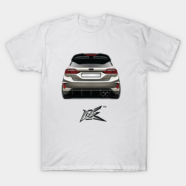 ford fiesta mk8 ST rear beige T-Shirt by naquash